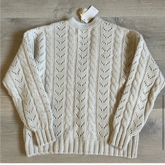 EUC Doen Cashmere Beacon Cardigan in Cream. Size XS. - Picture 4 of 8